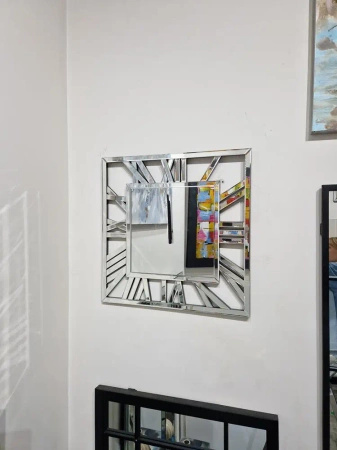 Vigo kwadratowy zegar ścienny z delikatną ramą 60 cm