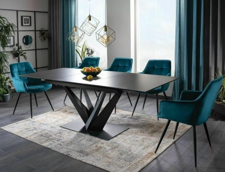 Zestaw 2 krzeseł Lilia Velvet turkusowy