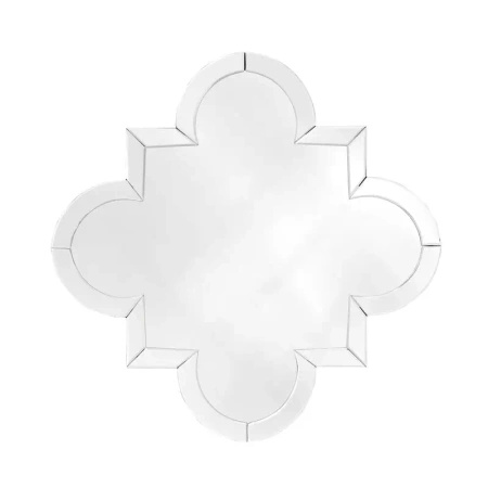 Lustro dekoracyjne Agadi 77/77cm nietuzinkowe nowoczesne w hartowanej szklanej ramie