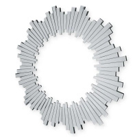 Lustro okrągłe Sunset Silver 80cm w delikatnej ramie