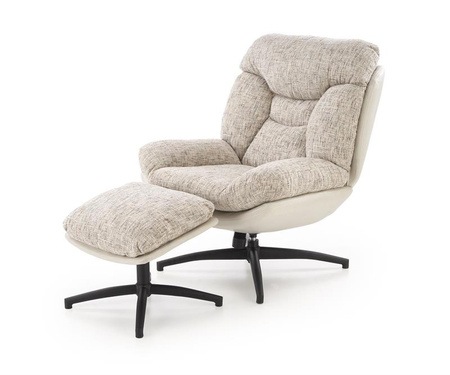 KRONOS fotel z podnóżkiem, beżowy / wielobarwny (1p=1szt)