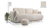 Nowoczesna sofa do salonu Chacco 206x102 cm z poduchami, tapicerowane plecy