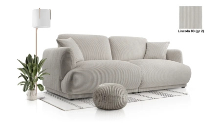 Nowoczesna sofa do salonu Chacco 206x102 cm z poduchami, tapicerowane plecy