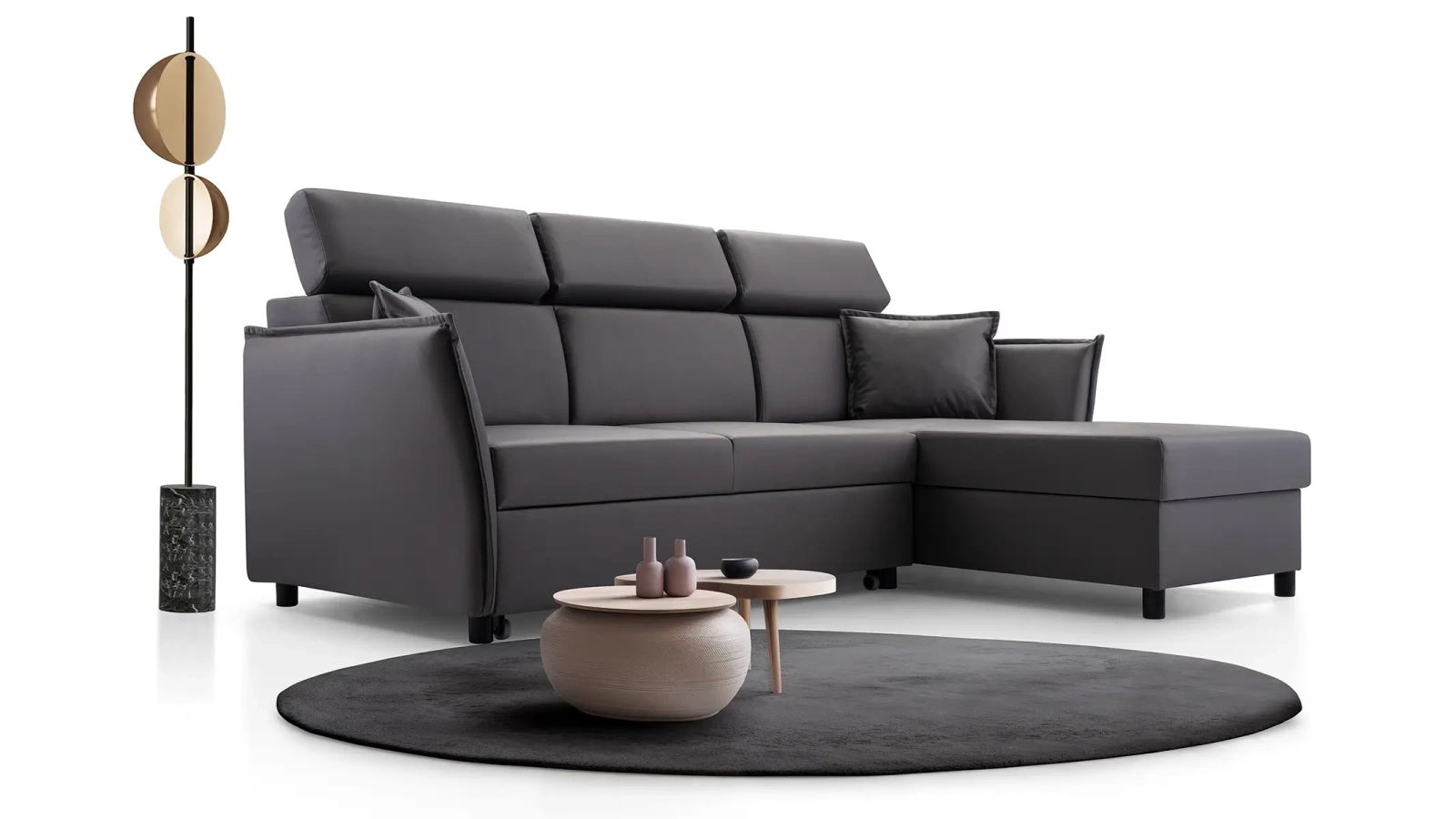 Narożnik Moris 227x161 cm z funkcją spania