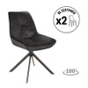 Zestaw 2 krzeseł Boogie I Velvet czarny