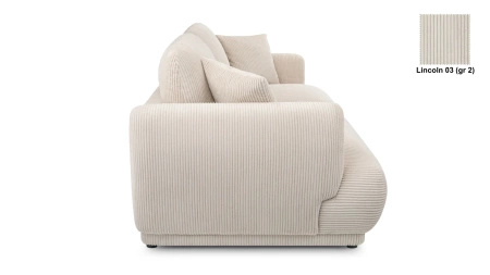 Nowoczesna sofa do salonu Chacco 206x102 cm z poduchami, tapicerowane plecy
