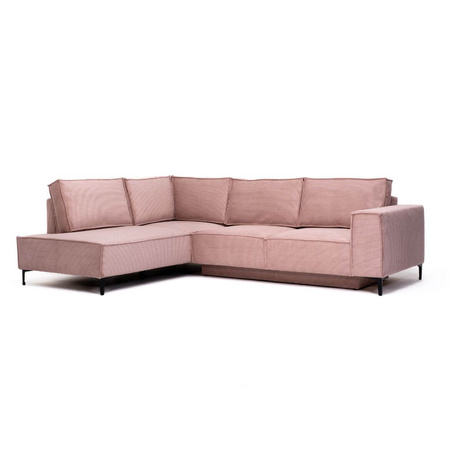 Narożnik Salvador 275x211 cm jasny różowy z funkcją spania MEBLOEXPO