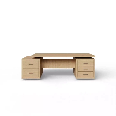 Nowoczesne biurko 230 cm dąb naturalny Ambasador