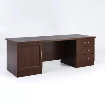 Biurko do gabinetu 80x220x76 cm dąb czekoladowy Classic