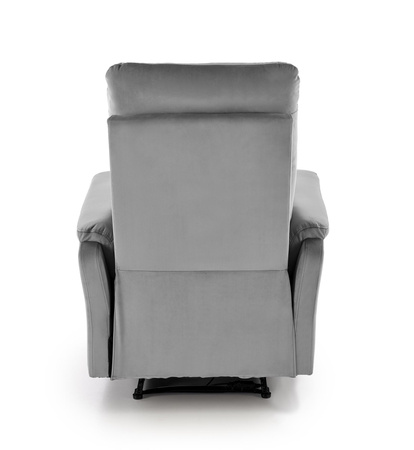 CROCUS fotel wypoczynkowy z funkcją elektrycznego rozkładania, popielaty (1p=1szt)