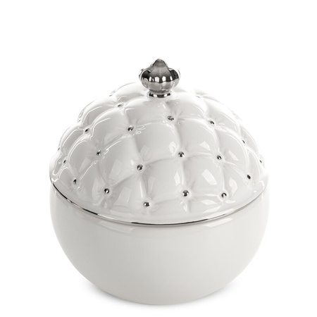 POJEMNIK DEKORACYJNY O 17 X 20 CM BIAŁY