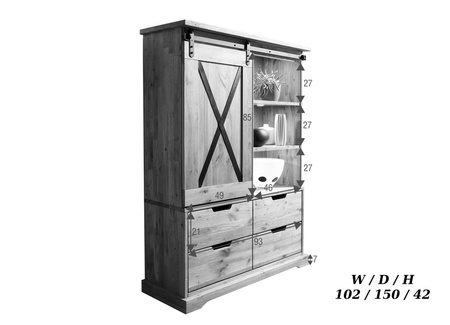 Witryna I WZ-0424 dąb