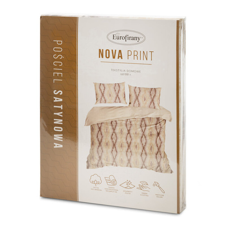 KOMPLET POŚCIELI SATYNOWEJ NIKA 24 220 X 200 CM BEŻOWY