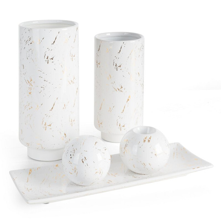 WAZON DEKORACYJNY ARIELA FI 13 X 30 CM BIAŁY