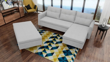 Narożnik AREO 229x153 cm w zestawie z pufą