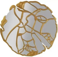 Lustro Arrara 120cm w stylu glamour ze złotymi elementami o niebanalnym kształcie