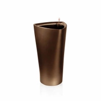 Delto reprezentacyjna donica w kolorze brązowym z wkładem nawadniającym 22x22x41