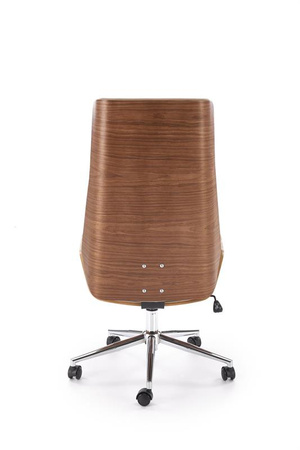 Fotel gabinetowy Webster orzechowy beżowy - tapicerowany do gabinetu