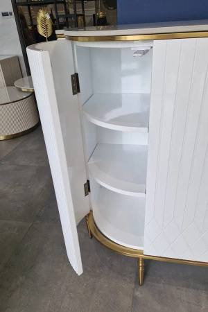 Komoda biała w stylu glamour Vivien