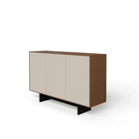 Komoda nowoczesna 3-drzwiowa 154x96x42 cm Slim Kaszmir dąb orzech