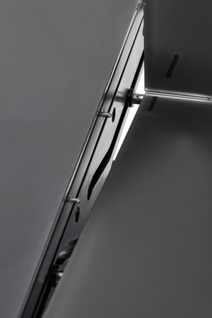 SILVESTRO stół rozkładany blat - ciemny popiel, noga - czarny (2p=1szt)