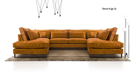 Narożnik CORBLACK U 407x224 cm