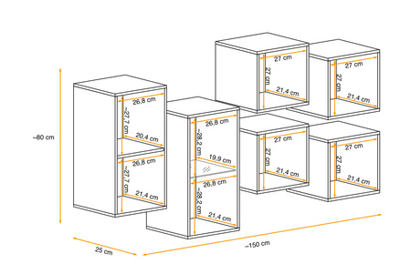 Switch zestaw szafek wiszących IV wotan/biały