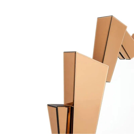 Lustro Polini 102/123cm nowoczesne, złote w greckim stylu OUTLET