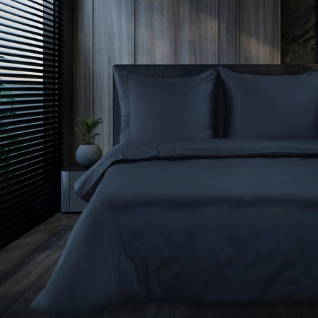 POŚCIEL ELEGANT1F 140 X 200 CM CIEMNOGRANATOWY