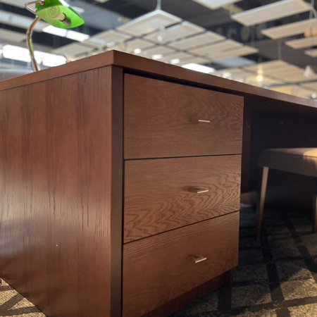 Kontener do biurka bez intarsji dąb kasztanowy CUBE