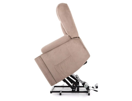 Fotel rozkładany Minos Velvet ciemny beżowy