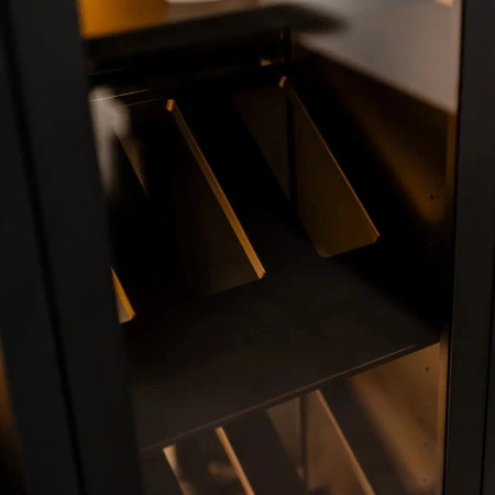 Biblioteczka do biura z czterema regałami czarny/heban 37x190x240 cm Aristo