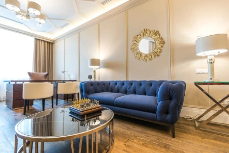 Lustro okrągłe FRESIA-Dekoracyjna Metalowa Rama z metaloplastyki w Stylu Glamour