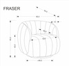 FRASER fotel wypoczynkowy kremowy (1p=1szt)
