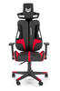 NITRO fotel gabinetowy eco skóra / tkanina, czarny / czerwony (1p=1szt)