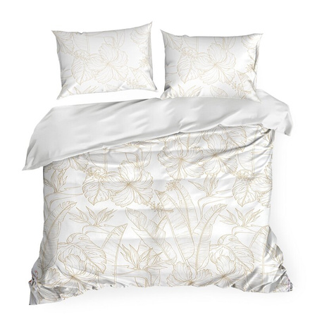 KOMPLET POŚCIELI SATYNOWEJ SPRING 50 140 X 200 CM BIAŁY