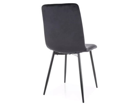 Zestaw 4 krzeseł Daren Velvet czarny