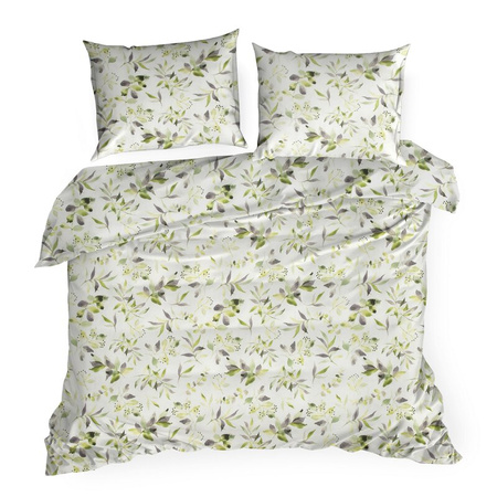 KOMPLET POŚCIELI BAWEŁNIANEJ MILI 220 X 200 CM BIAŁY