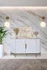 Komoda biała w stylu glamour Vivien