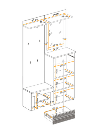 Garderoba Gustavo II + Poduszka