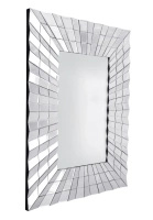 Lustro prostokątne Galante 80/120cm w stylu glamour w dekoracyjnej trójwymiarowej ramie