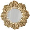 Lustro okrągłe FRESIA-Dekoracyjna Metalowa Rama z metaloplastyki w Stylu Glamour