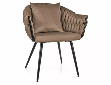 Zestaw 2 krzeseł Nuvo Velvet ciemny beżowy