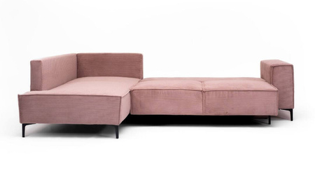 Narożnik Salvador 275x211 cm jasny różowy z funkcją spania MEBLOEXPO