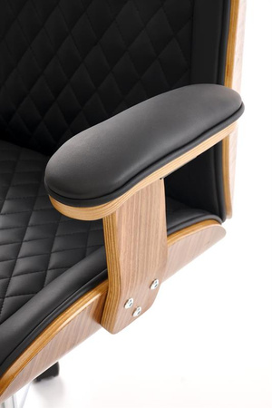 Fotel gabinetowy Timber orzechowy czarny do gabinetu