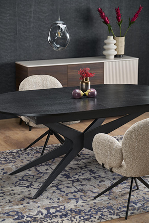 SANDRO stół rozkładany, czarny (2p=1szt)