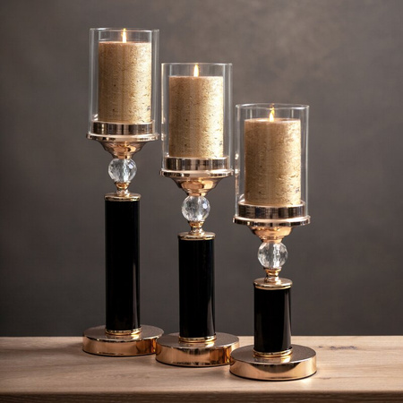 ŚWIECZNIK FI 12 X 42 CM ZŁOTY