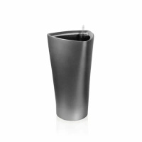 Delto reprezentacyjna donica w kolorze szarym z wkładem nawadniającym 22x22x41