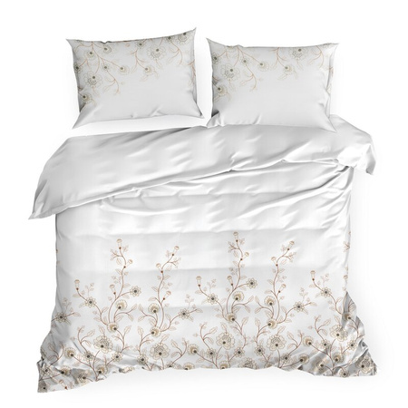 KOMPLET POŚCIELI SATYNOWEJ SPRING 44 140 X 200 CM BIAŁY