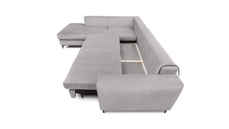 Narożnik Moon Set 1 302x235 cm szary z funkcją spania BEFAME
